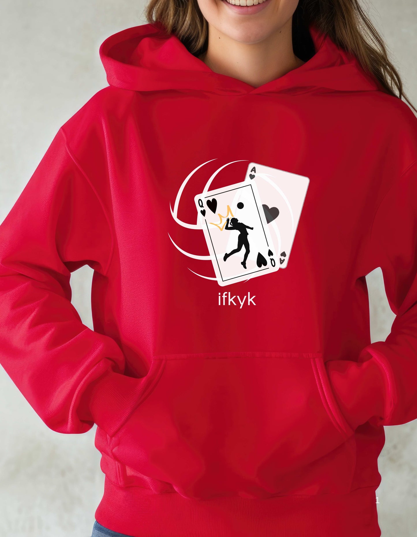 QUEENS AND ACES HOODED SWEATSHIRT